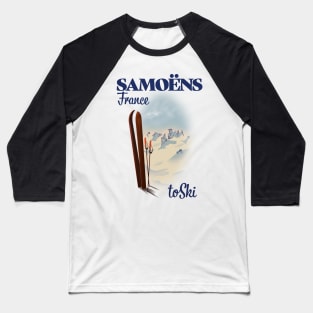 Samoëns France travel poster Baseball T-Shirt